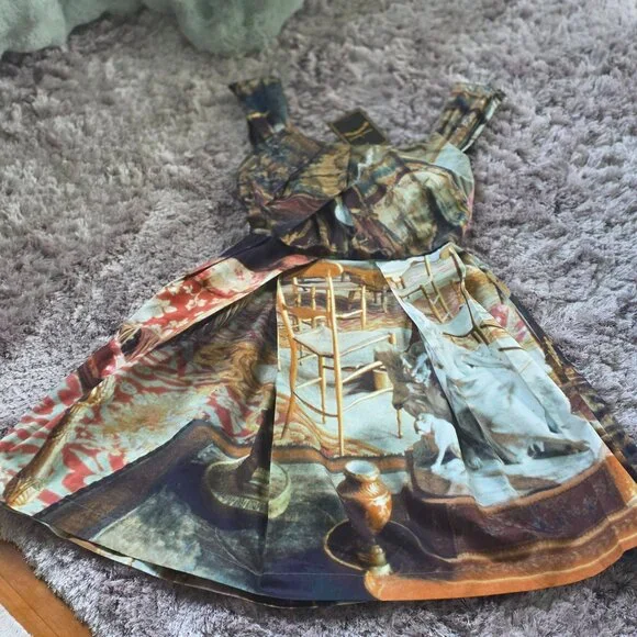 NWT Vivienne Westwood Anglomania Women’s Liberty Dress, Salon Print -- 38, US 2 - Picture 11 of 15